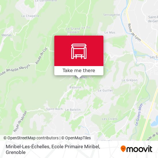Miribel-Les-Échelles, Ecole Primaire Miribel map