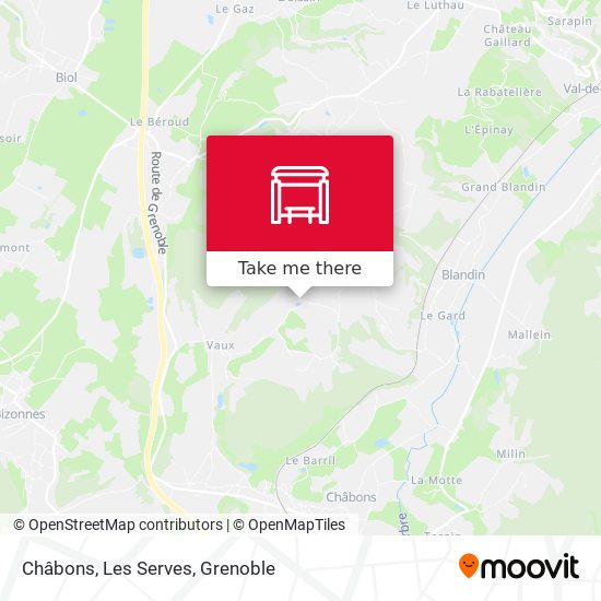 Châbons, Les Serves map
