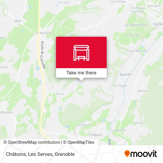 Châbons, Les Serves map