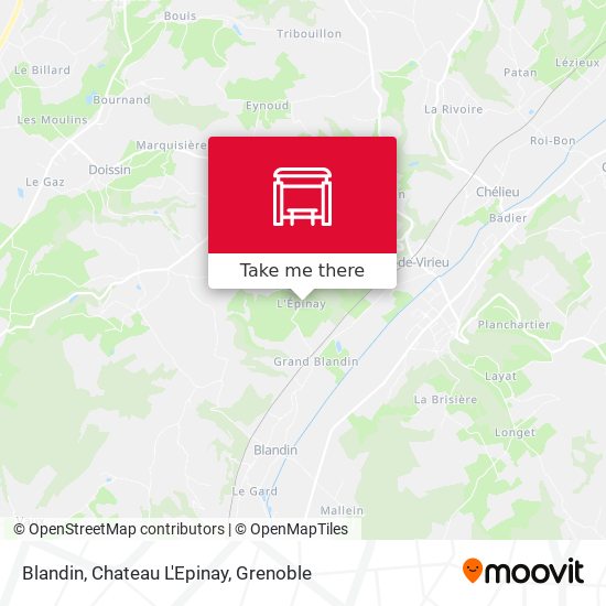 Blandin, Chateau L'Epinay map