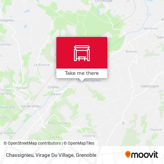 Chassignieu, Virage Du Village map