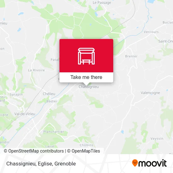 Chassignieu, Eglise map