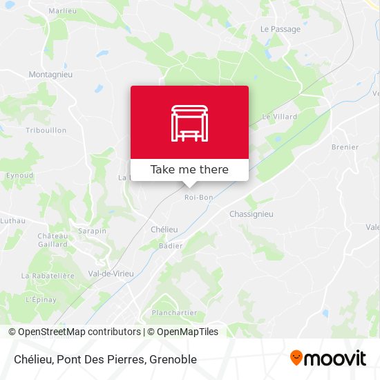 Chélieu, Pont Des Pierres map