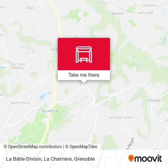 La Bâtie-Divisin, La Charriere map