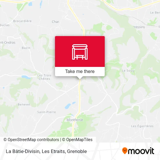 La Bâtie-Divisin, Les Etraits map