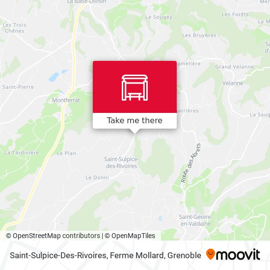 Saint-Sulpice-Des-Rivoires, Ferme Mollard map