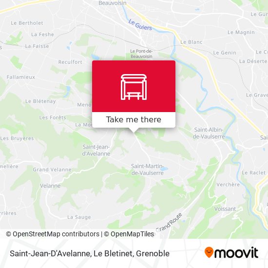 Saint-Jean-D'Avelanne, Le Bletinet map