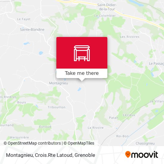 Montagnieu, Crois.Rte Latoud map