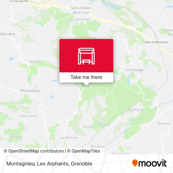 Montagnieu, Les Arphants map