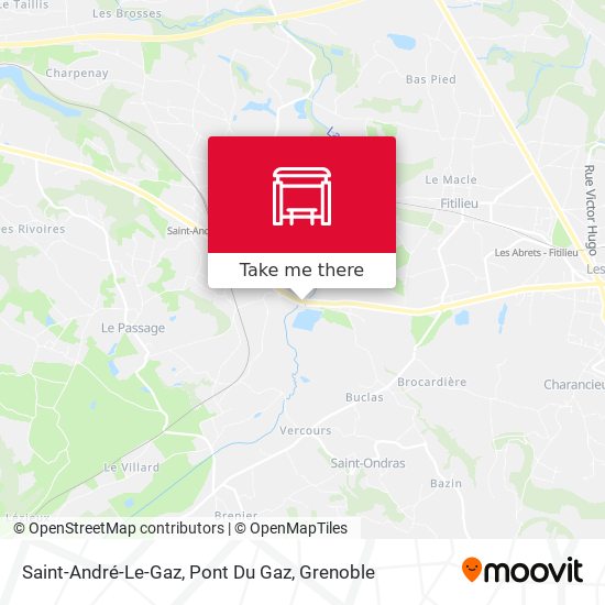 Saint-André-Le-Gaz, Pont Du Gaz map