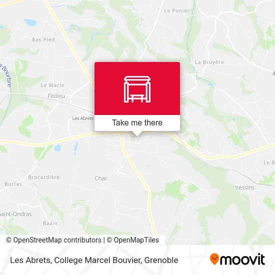 Les Abrets, College Marcel Bouvier map