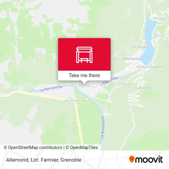 Allemond, Lot. Farmier map