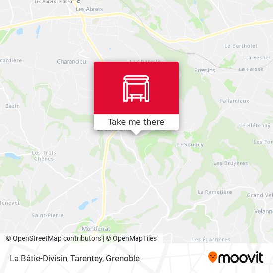 La Bâtie-Divisin, Tarentey map