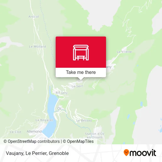 Vaujany, Le Perrier map