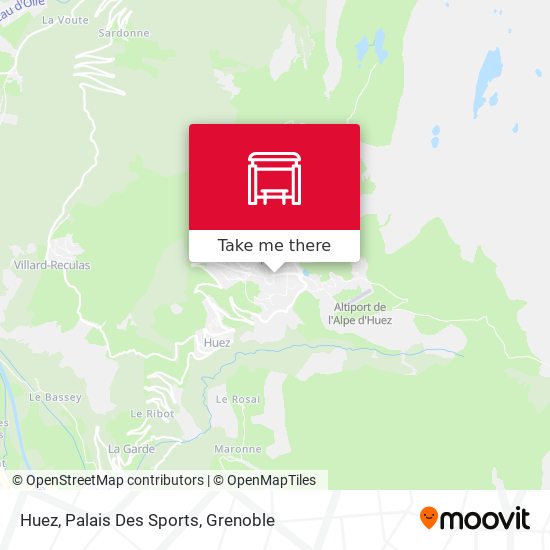 Huez, Palais Des Sports map
