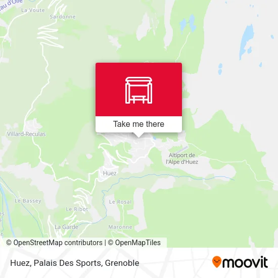 Huez, Palais Des Sports map