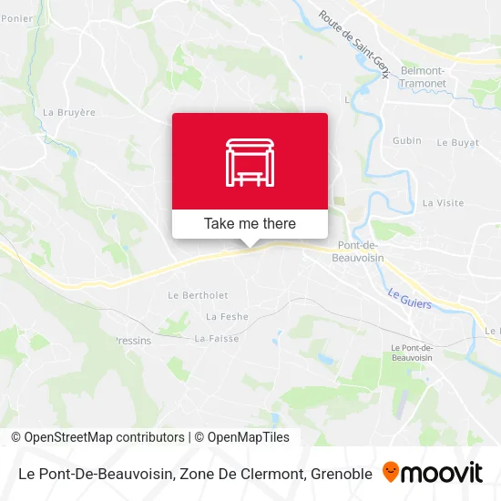 Le Pont-De-Beauvoisin, Zone De Clermont map