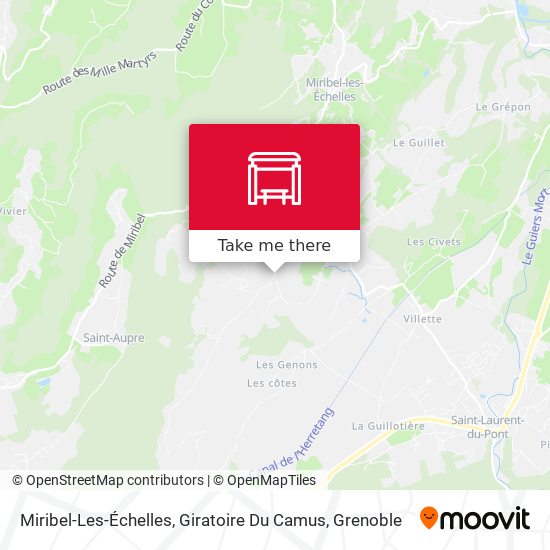 Miribel-Les-Échelles, Giratoire Du Camus map