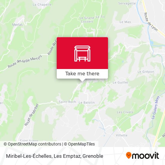 Miribel-Les-Échelles, Les Emptaz map