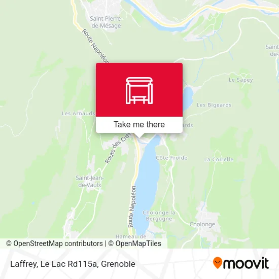 Laffrey, Le Lac Rd115a map