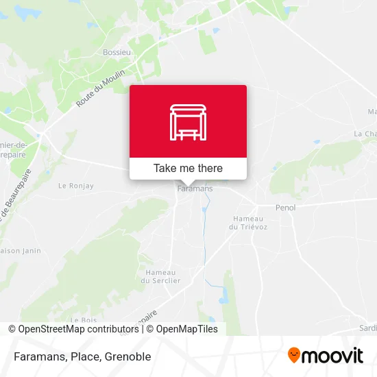 Faramans, Place map