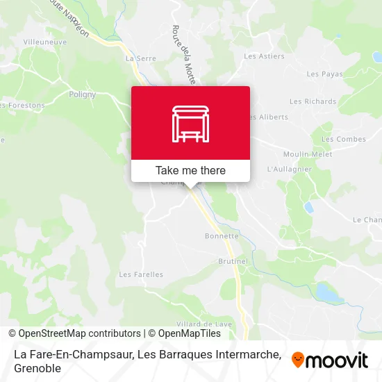 La Fare-En-Champsaur, Les Barraques Intermarche map