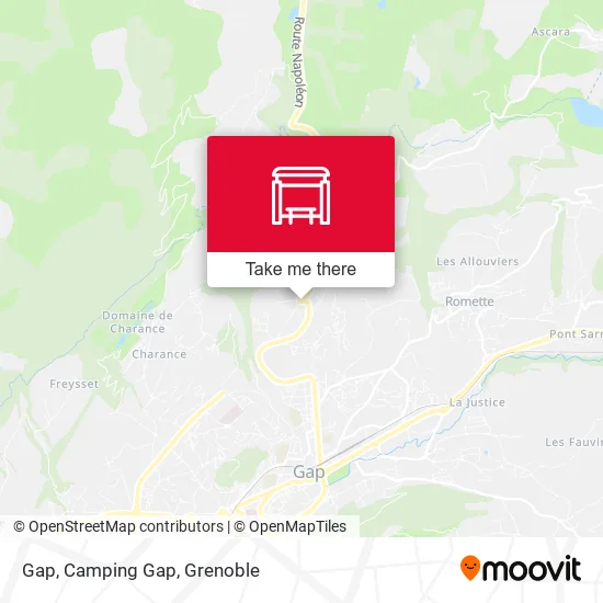 Gap, Camping Gap map