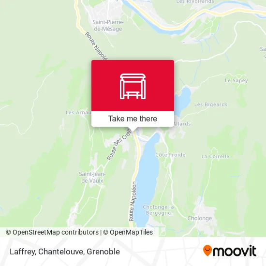 Laffrey, Chantelouve map