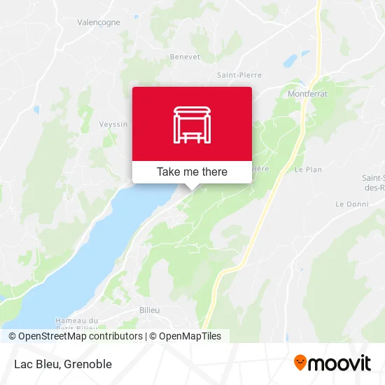 Lac Bleu map