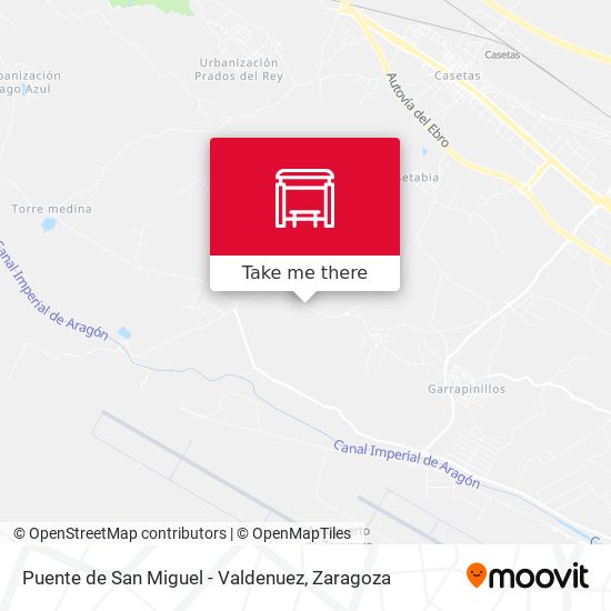 Puente de San Miguel - Valdenuez map