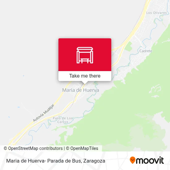 Maria de Huerva- Parada de Bus map
