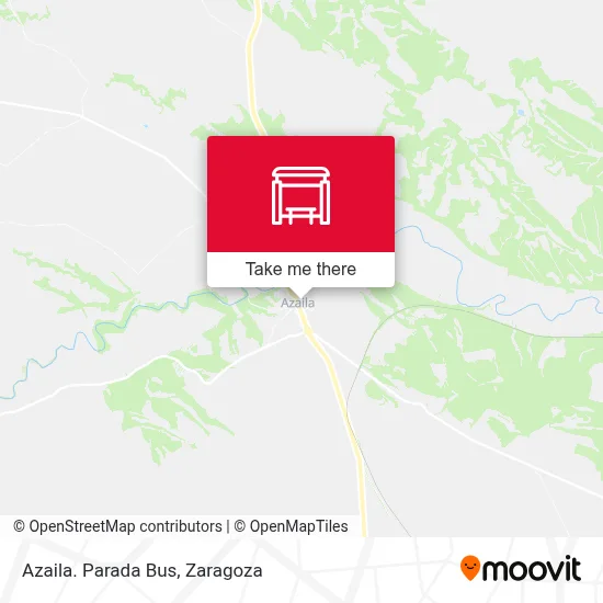 mapa Azaila. Parada Bus