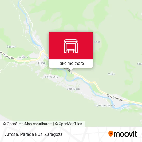Arresa. Parada Bus map