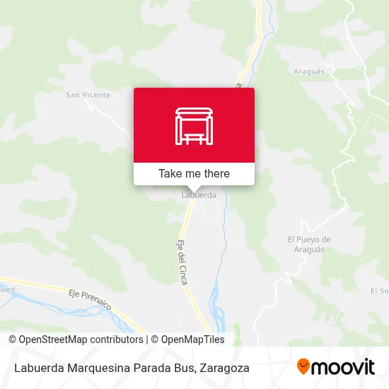 mapa Labuerda Marquesina Parada Bus