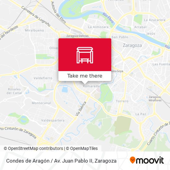 Condes de Aragón / Av. Juan Pablo II map