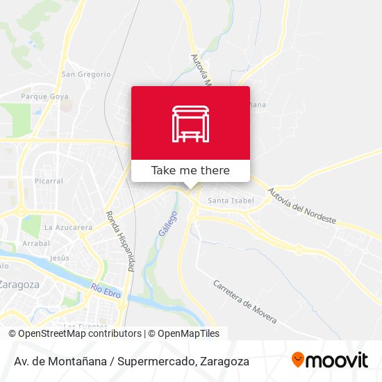 Av. de Montañana / Supermercado map