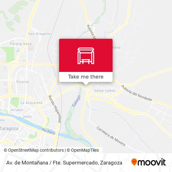 Av. de Montañana / Fte. Supermercado map