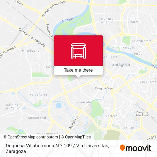 Duquesa Villahermosa N.º 109 / Vía Univérsitas map