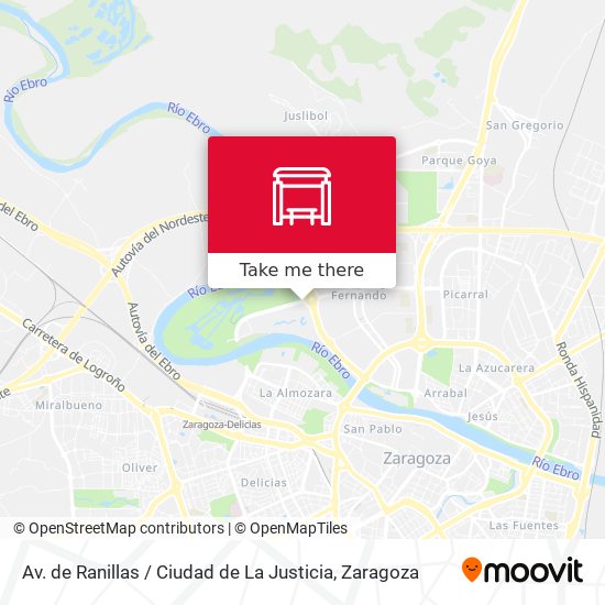 mapa Av. de Ranillas / Ciudad de La Justicia