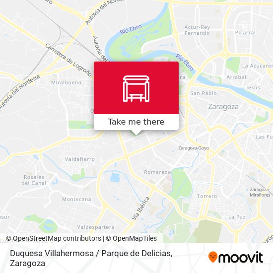 Duquesa Villahermosa / Parque de Delicias map