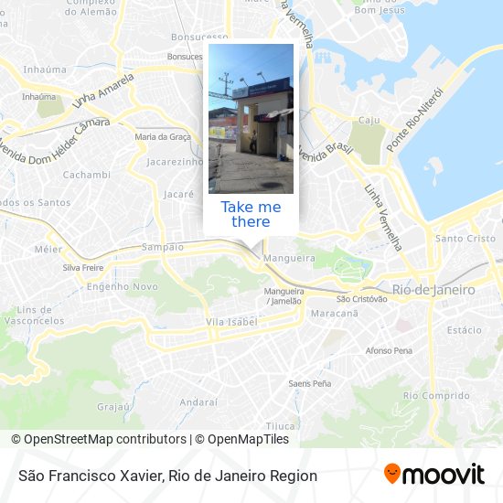 São Francisco Xavier map