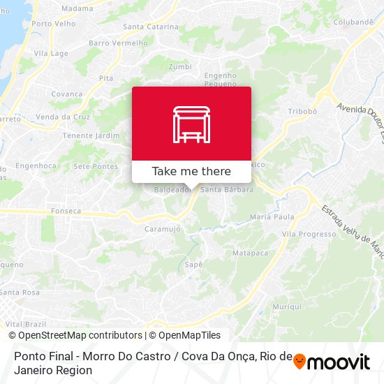 Mapa Ponto Final - Morro Do Castro / Cova Da Onça