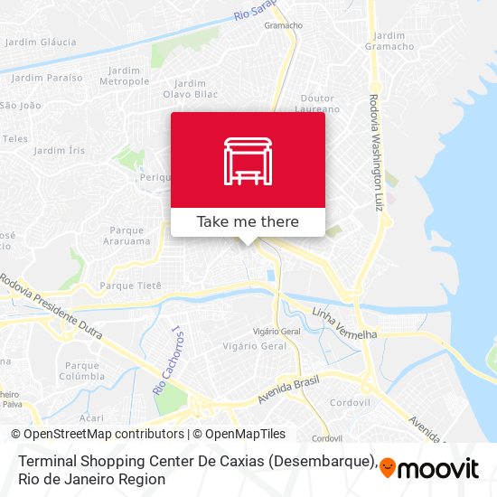 Mapa Terminal Shopping Center De Caxias (Desembarque)