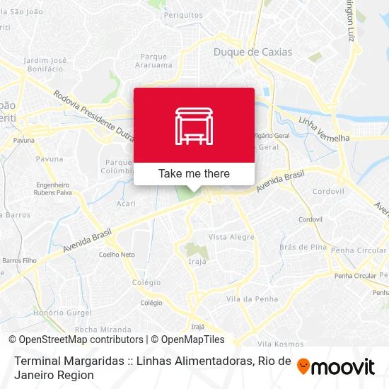 Terminal Margaridas :: Linhas Alimentadoras map