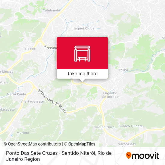 Ponto Das Sete Cruzes - Sentido Niterói map