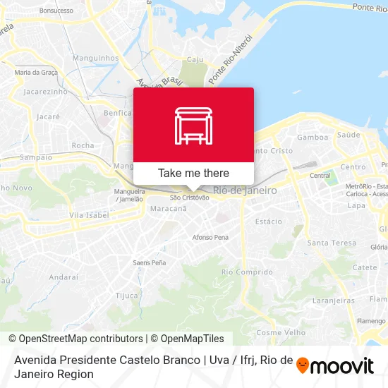 Avenida Presidente Castelo Branco | Uva / Ifrj map
