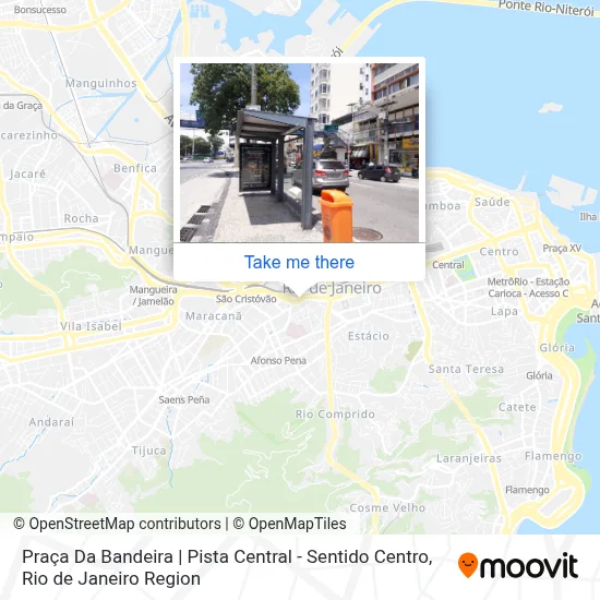 Praça Da Bandeira | Pista Central - Sentido Centro map