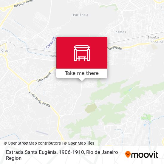 Estrada Santa Eugênia, 1906-1910 map