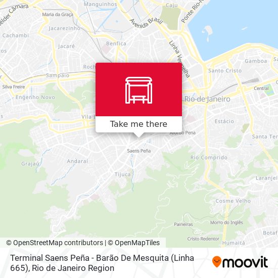 Terminal Saens Peña - Barão De Mesquita (Linha 665) map