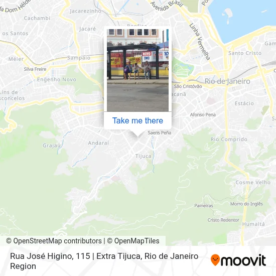 Rua José Higino, 115 | Extra Tijuca map